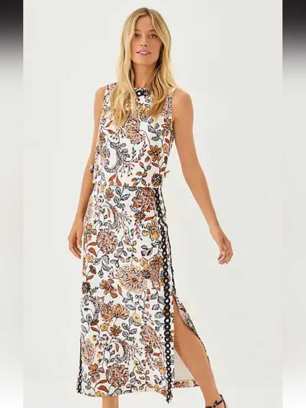 Lilly Pulitzer Annaleese Crop Top And Sanders Maxi Skirt Set